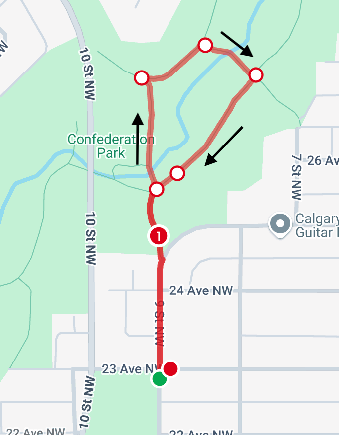 Walk to Confederation Park