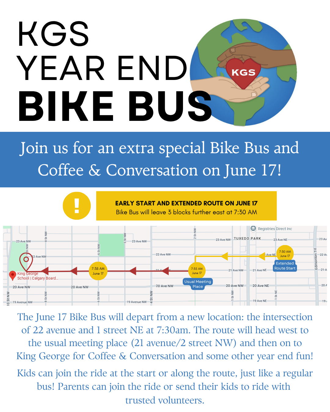 King George Bike Bus Map